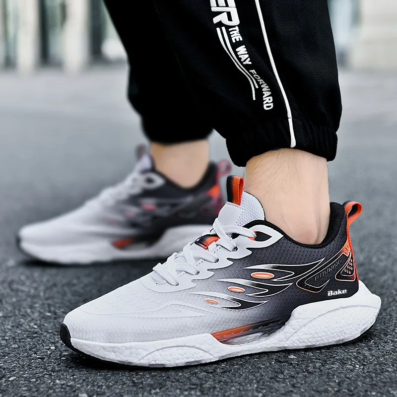 BAKE Shock Absorbers Slip Resistant Breathable Low Top Casual Shoes Unisex-9