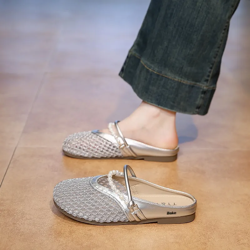 BAKE Rubber Sole Abrasion Resistant Slip Resistant Odor Resistant Closed Toe Slippers Women's-1