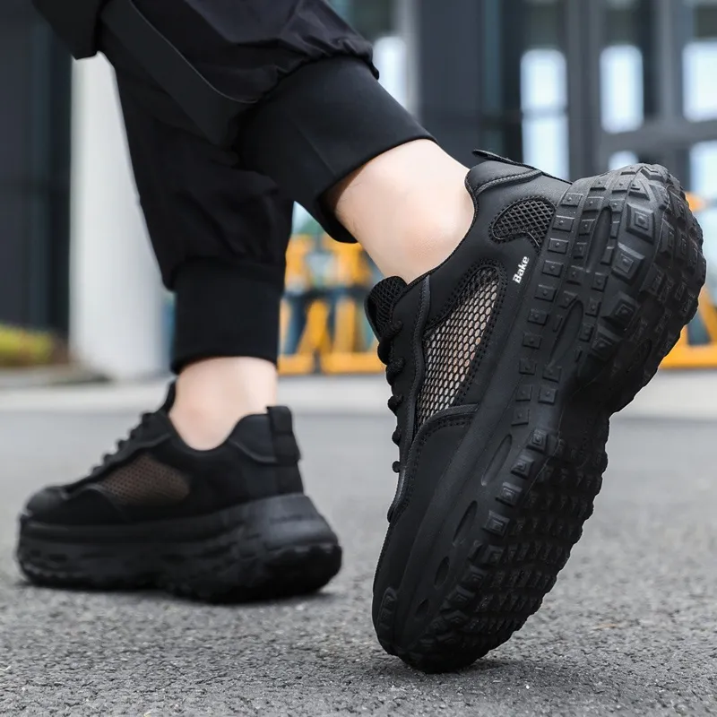 BAKE Non slip Lightweight Low Top Chunky Sneakers Men's-5