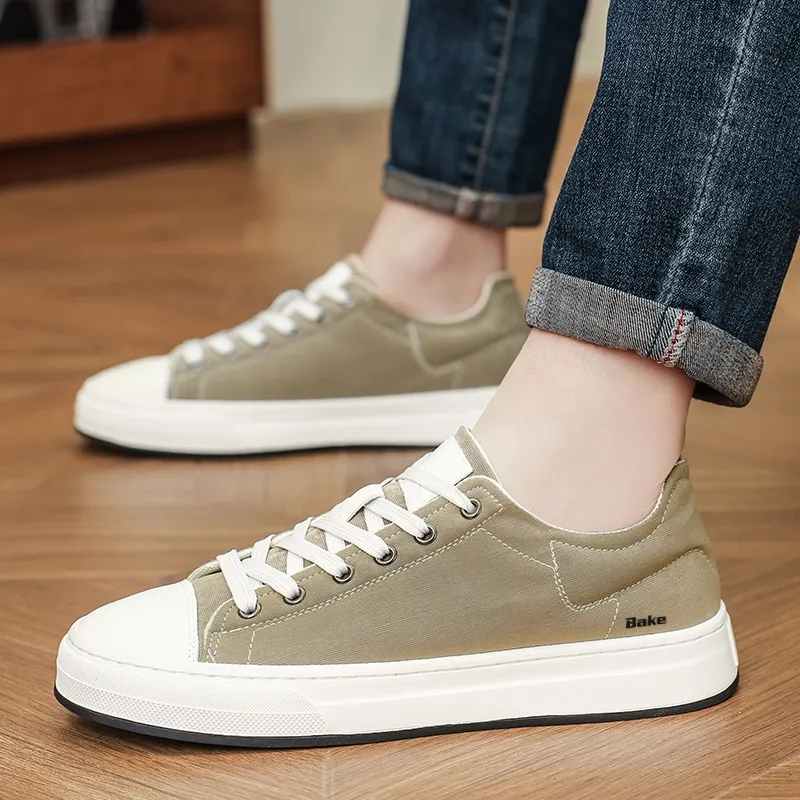 BAKE Breathable Lightweight Cushioning Low Top Canvas Shoes Men's-3