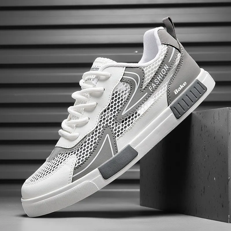 BAKE Slip Resistant Shock Absorbers Lightweight Low Top Skateboard Shoes Men's-7