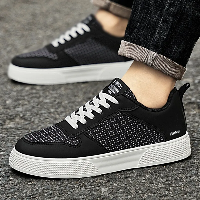 BAKE Anti Slip Wear Resistant Low Top Skateboard Shoes Men's-8