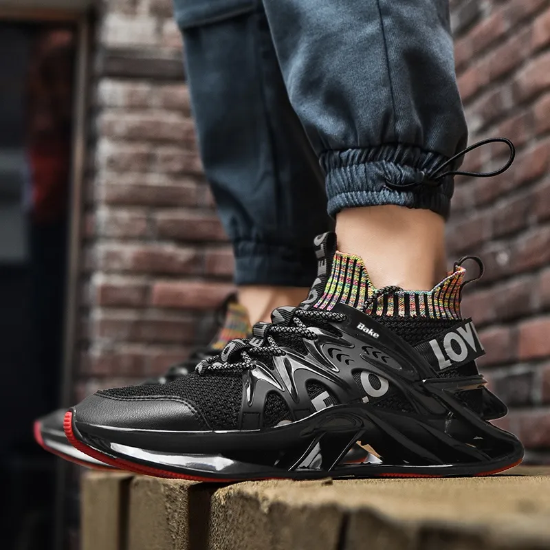 BAKE Shock Absorbers With Slip Resistant And Abrasion Resistant Properties Low Top Casual Shoes Men's-4