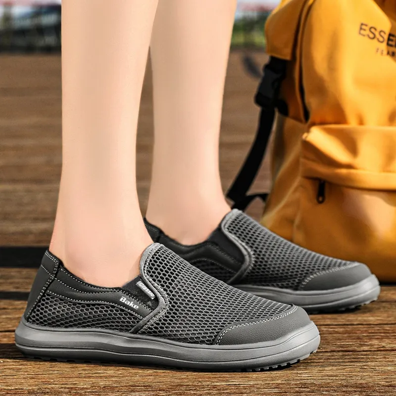 BAKE Men's Casual Shoes Men Low Top Gray-13