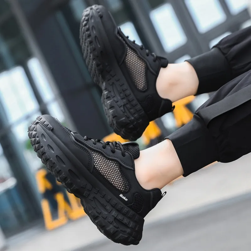 BAKE Non slip Lightweight Low Top Chunky Sneakers Men's-3