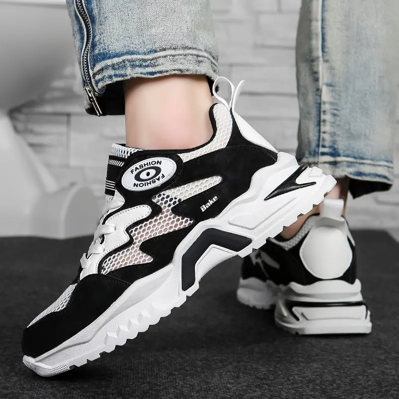 BAKE Anti Slip Wear Resistant Low Top Chunky Sneakers Men's-7