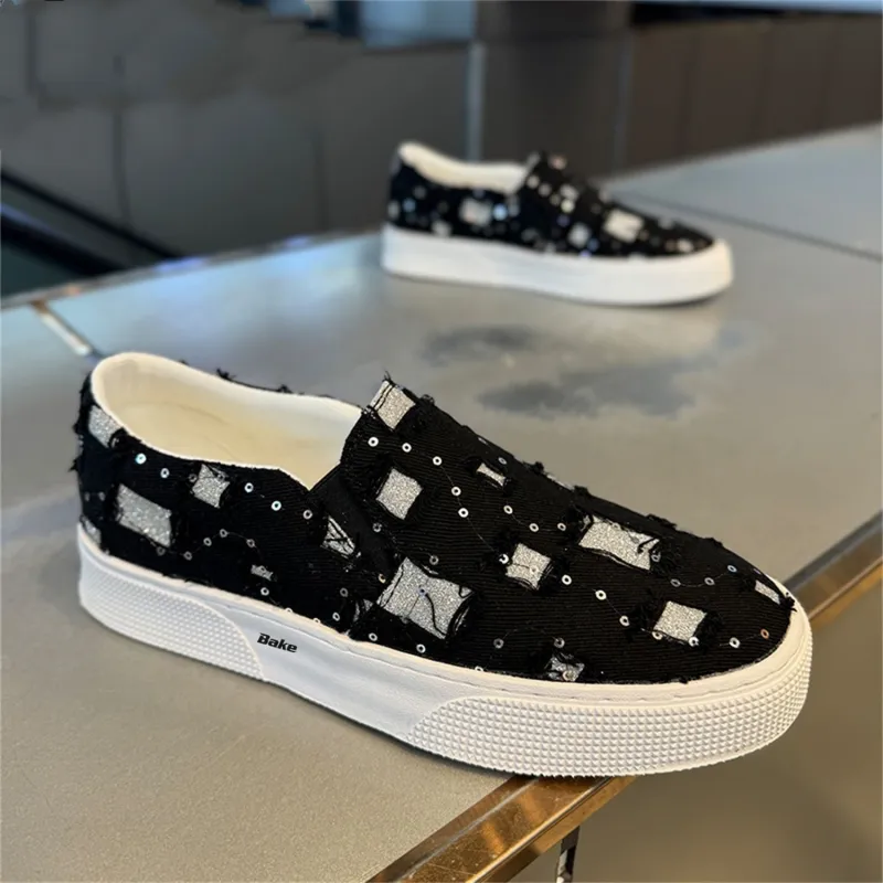 BAKE Anti Slip Wear Resistant Low Top Skateboard Shoes Men's-6