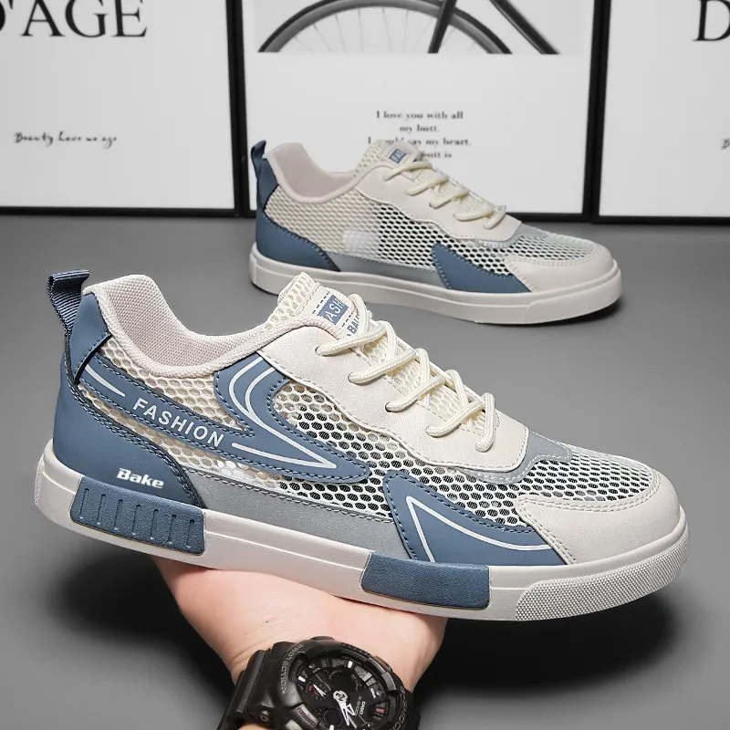 BAKE Slip Resistant Shock Absorbers Lightweight Low Top Skateboard Shoes Men's-1