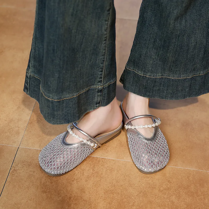 BAKE Rubber Sole Abrasion Resistant Slip Resistant Odor Resistant Closed Toe Slippers Women's-2