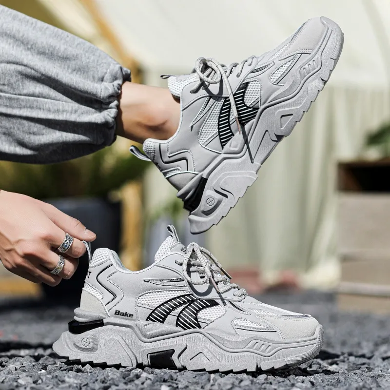 BAKE Cushioning, Breathable, Lightweight Low Top Chunky Sneakers Men's-2
