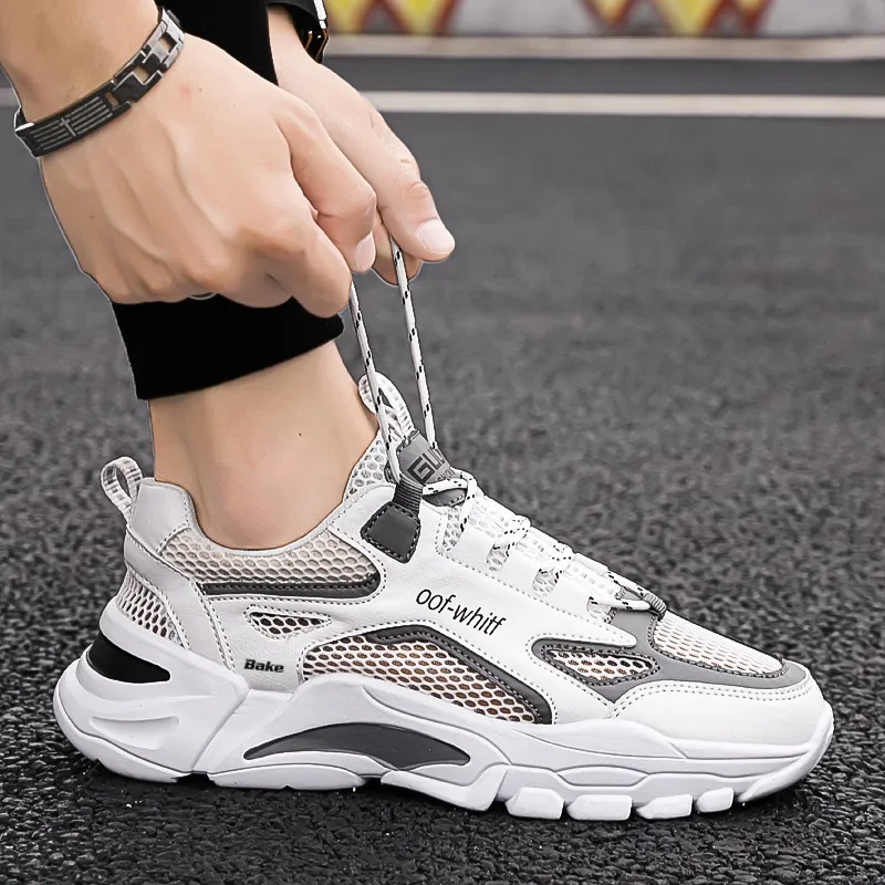 BAKE Slip Resistant And Breathable Low Top Chunky Sneakers Unisex-6
