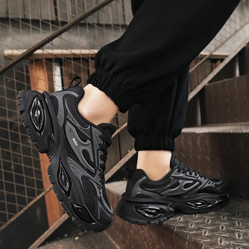 BAKE Slip Resistant And Breathable Low Top Chunky Sneakers Men's-6