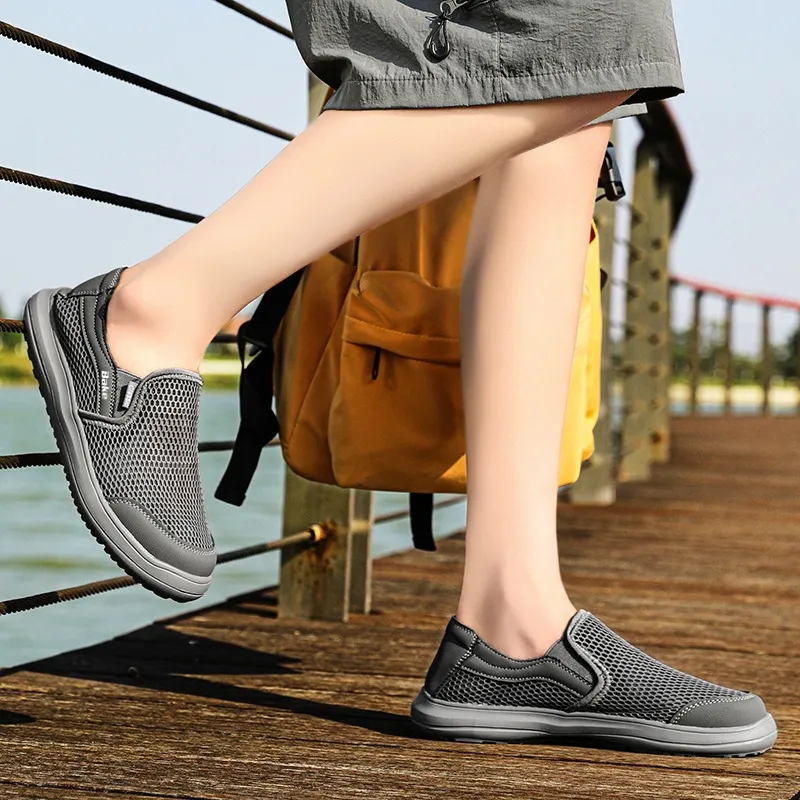 BAKE Men's Casual Shoes Men Low Top Gray-14