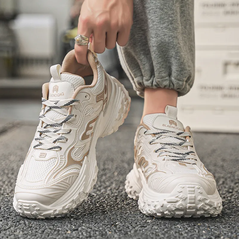 BAKE Shock Absorbers With Slip Resistant And Abrasion Resistant Properties Low Top Chunky Sneakers Men's-8