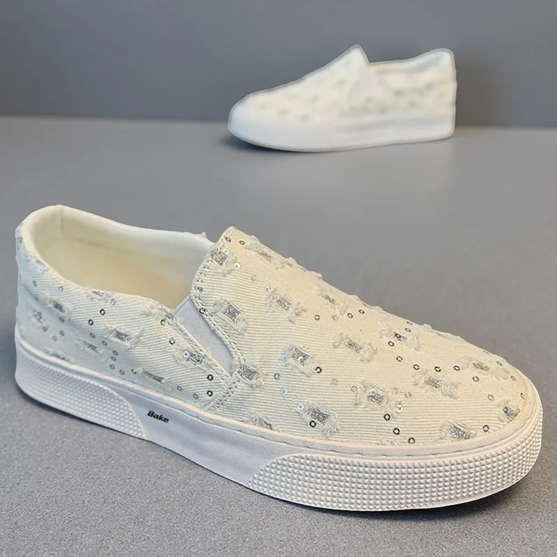 BAKE Anti Slip Wear Resistant Low Top Skateboard Shoes Men's-8