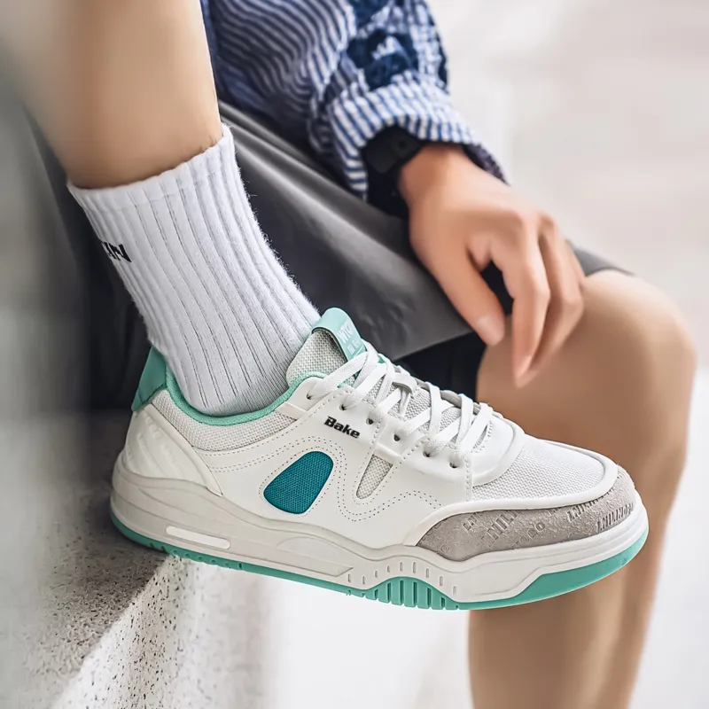 BAKE Slip Resistant Cushioning And Breathable Low Top Skateboard Shoes Men's-6