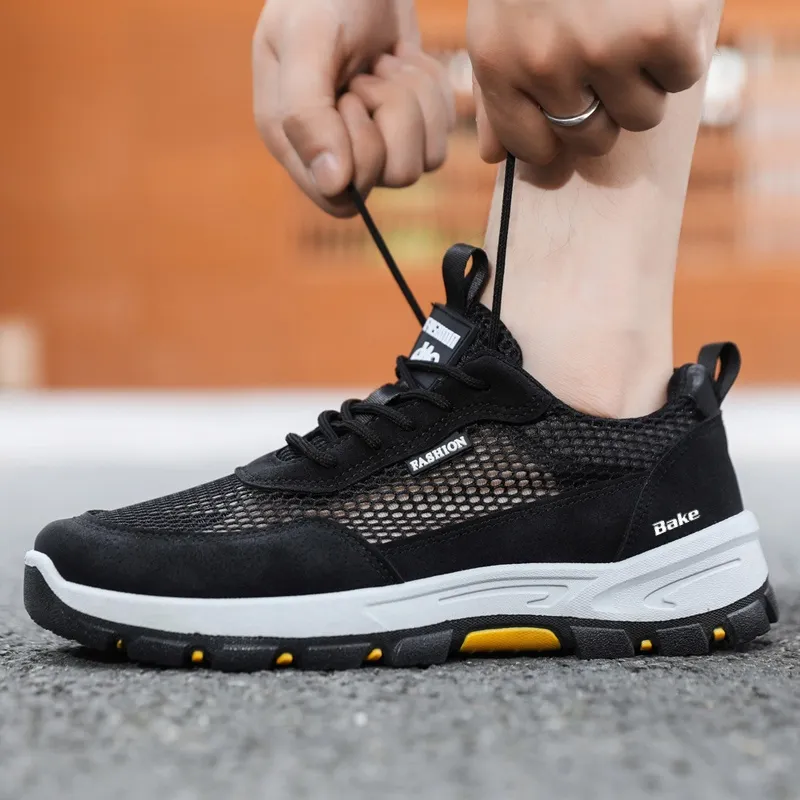 BAKE Shock Absorbers Slip Resistant Breathable Low Top Casual Shoes Men's-5