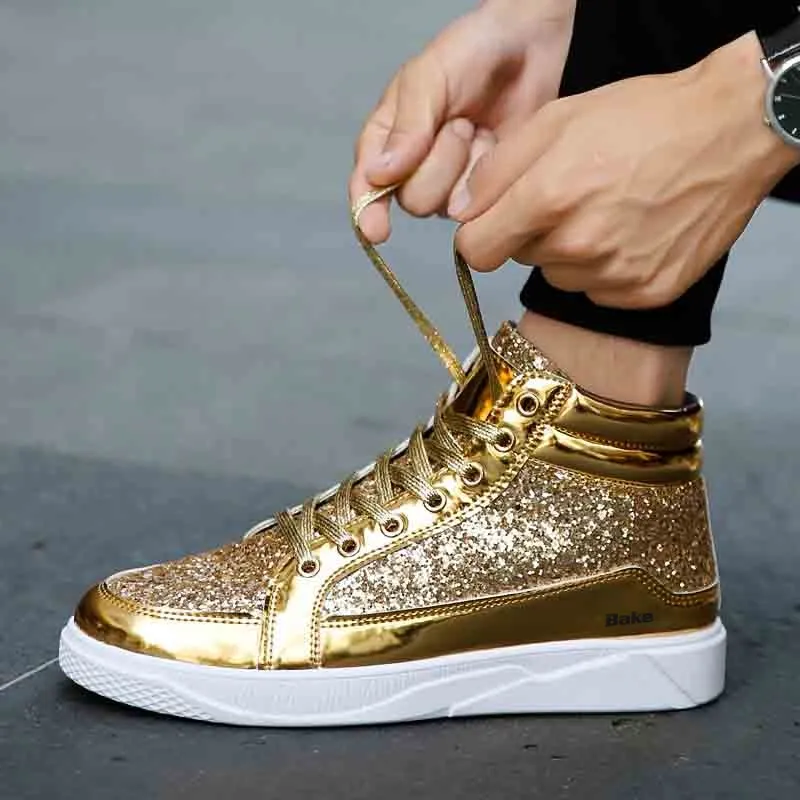 BAKE Slip Resistant Coverage High Top Skateboard Shoes Men's-4