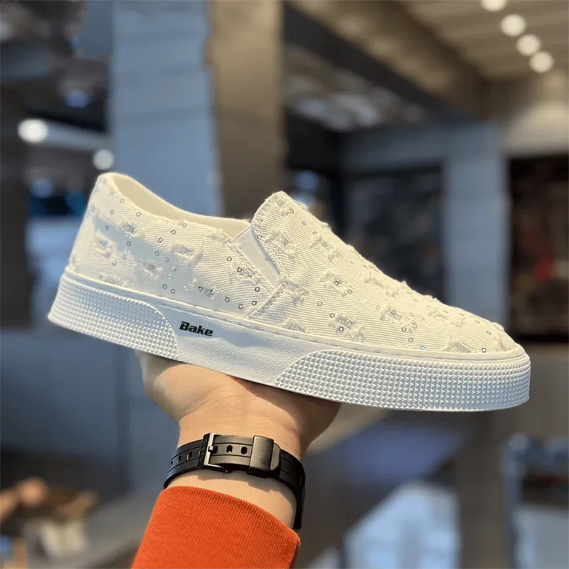 BAKE Anti Slip Wear Resistant Low Top Skateboard Shoes Men's-9