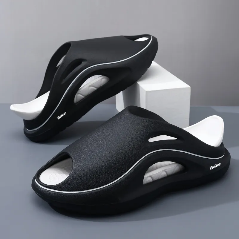 BAKE Slip Resistant Odor Resistant Abrasion Resistant Slide Slippers Unisex-8