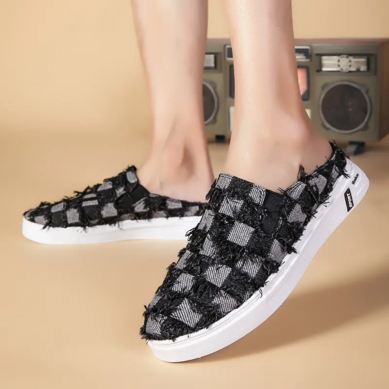 BAKE Rubber Sole Slip Resistant Abrasion Resistant Closed Toe Slippers Men's-7