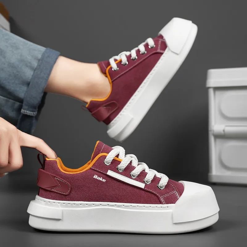 BAKE Slip Resistant Low Top Skateboard Shoes Men's-4