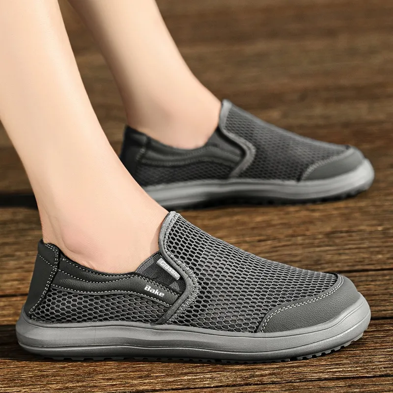 BAKE Men's Casual Shoes Men Low Top Gray-11