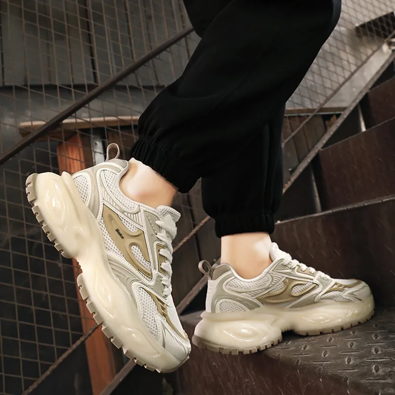 BAKE Slip Resistant And Breathable Low Top Chunky Sneakers Men's-15