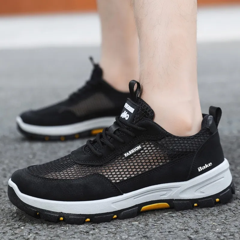 BAKE Shock Absorbers Slip Resistant Breathable Low Top Casual Shoes Men's-7