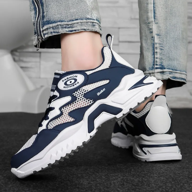 BAKE Anti Slip Wear Resistant Low Top Chunky Sneakers Men's-3