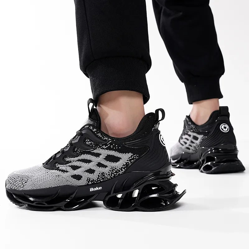 BAKE Shock Absorbers With Slip Resistant And Abrasion Resistant Properties Low Top Casual Shoes Men's-8