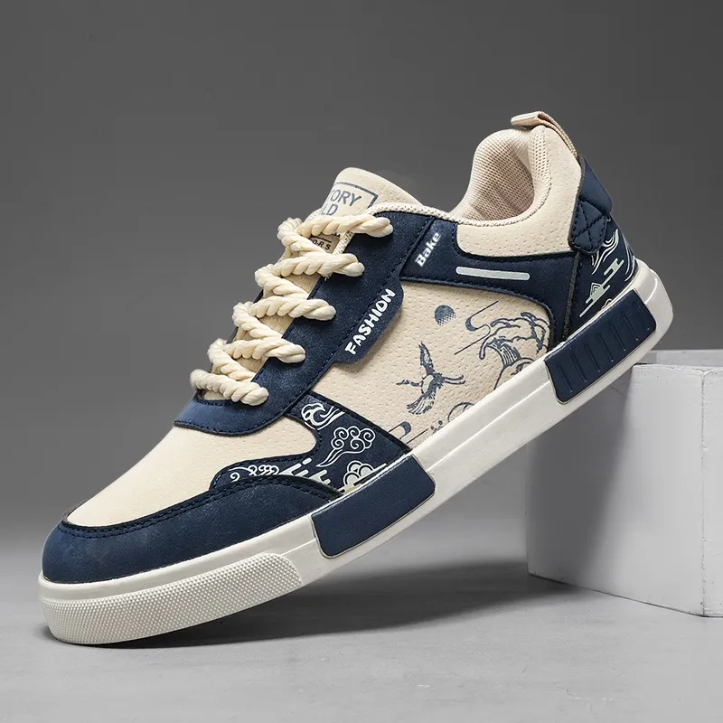 BAKE Abrasion Resistant, Lightweight, And Breathable Low Top Skateboard Shoes Men's-9