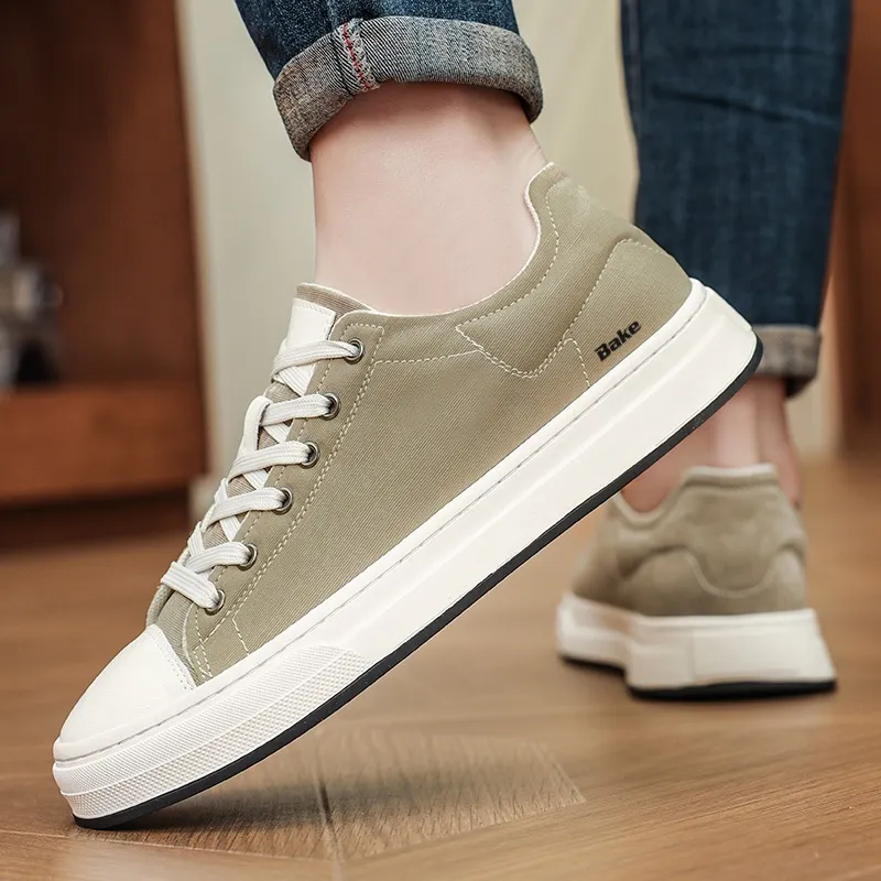 BAKE Breathable Lightweight Cushioning Low Top Canvas Shoes Men's-1