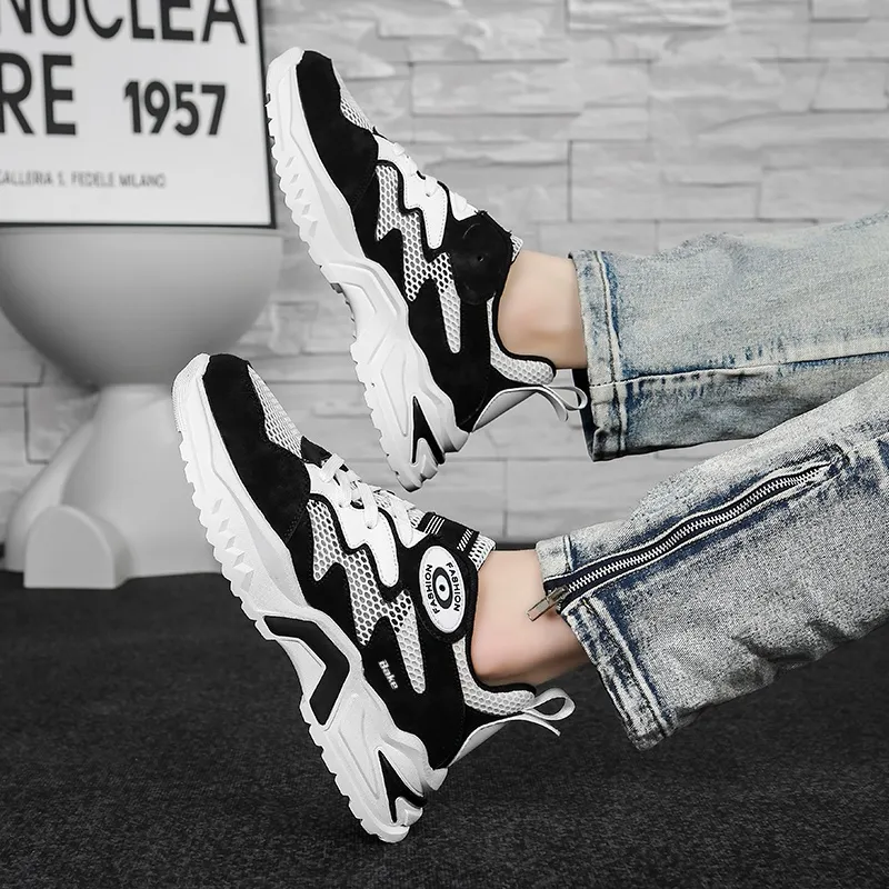 BAKE Anti Slip Wear Resistant Low Top Chunky Sneakers Men's-8