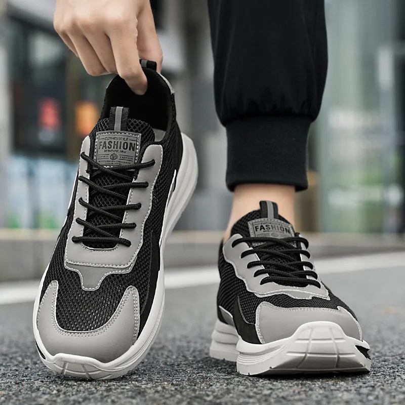 BAKE Slip Resistant, Abrasion Resistant, Breathable Low Top Chunky Sneakers Men's-7