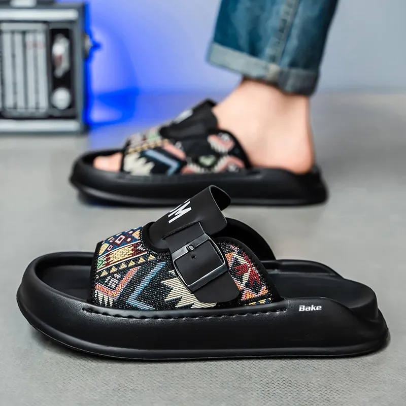 BAKE Quiet Slip Resistant Cushioning Slide Slippers Men's-7