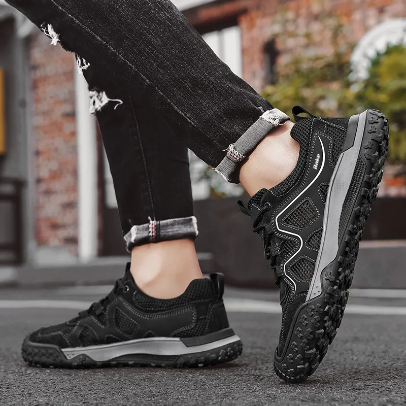 BAKE Shock Absorbers With Slip Resistant And Abrasion Resistant Properties Low Top Casual Shoes Men's-8