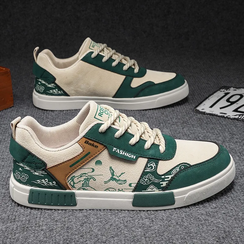 BAKE Abrasion Resistant, Lightweight, And Breathable Low Top Skateboard Shoes Men's-1