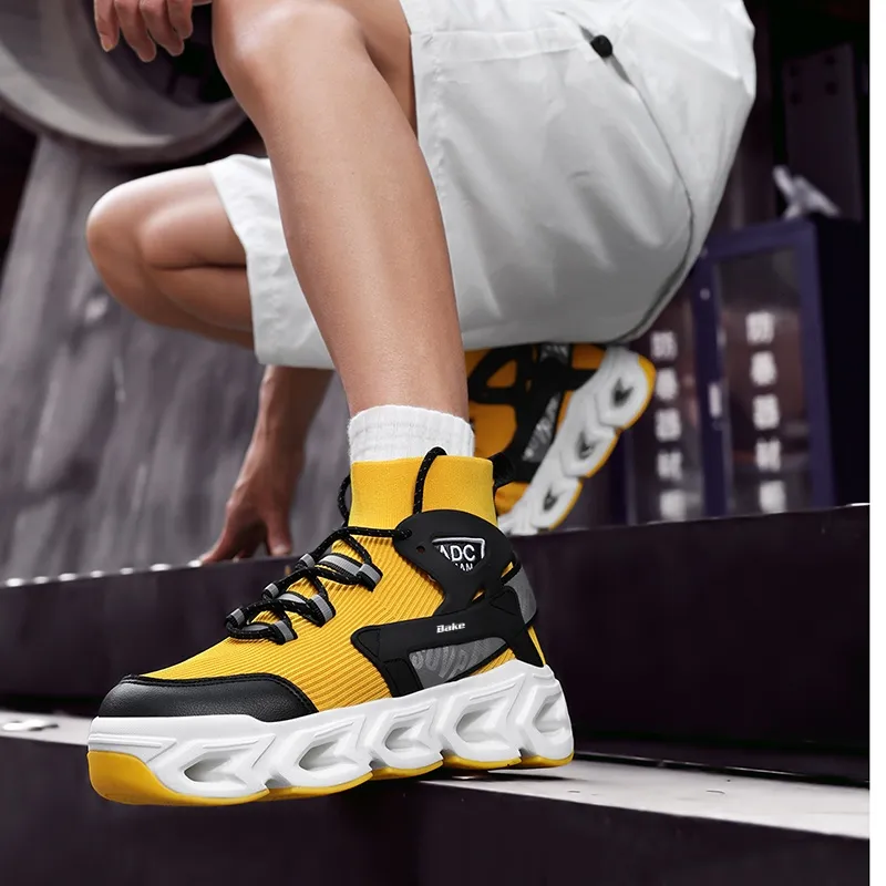 BAKE Slip Resistant, Abrasion Resistant, Lightweight High Top Casual Shoes Men's-9