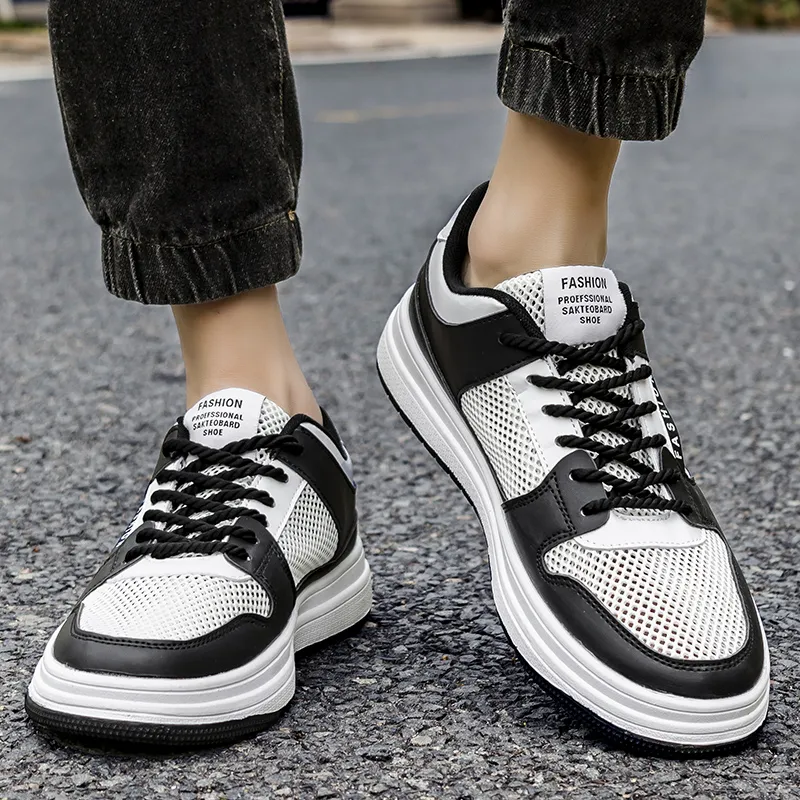 BAKE Anti Slip And Wear Resistant Height Increasing Low Top Skateboard Shoes Men's-9