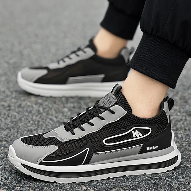 BAKE Slip Resistant, Abrasion Resistant, Breathable Low Top Chunky Sneakers Men's-8