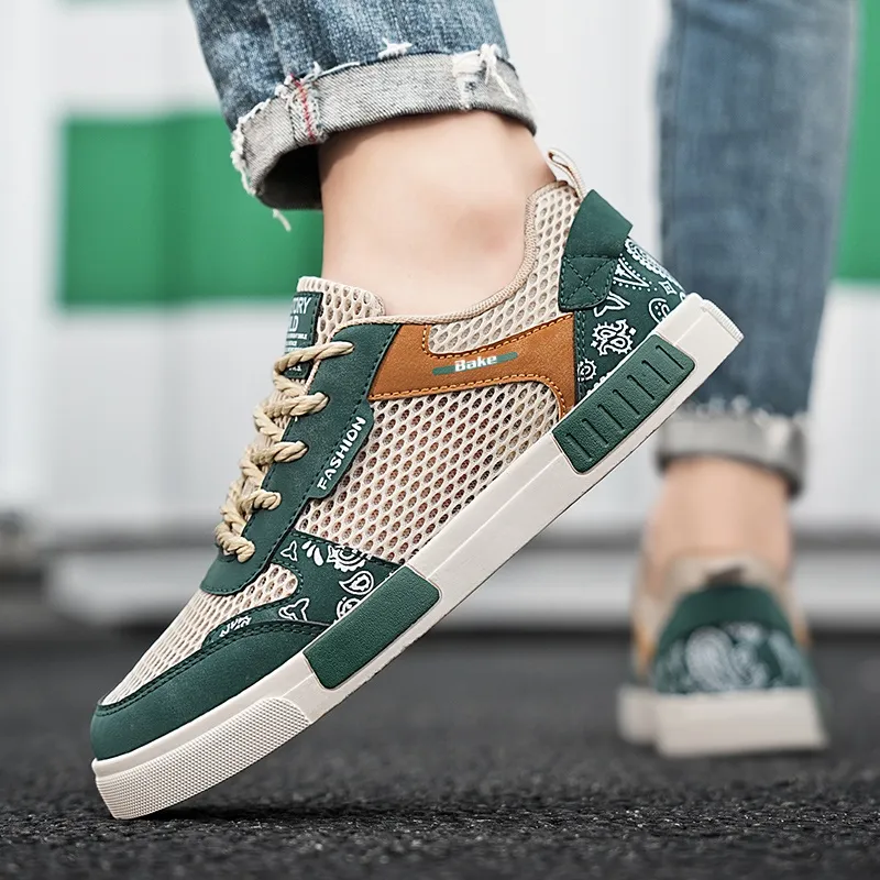 BAKE Slip Resistant Shock Absorbers With Abrasion Resistant Properties Low Top Skateboard Shoes Men's-7