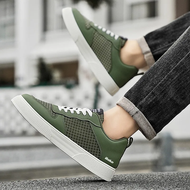 BAKE Anti Slip Wear Resistant Low Top Skateboard Shoes Men's-4