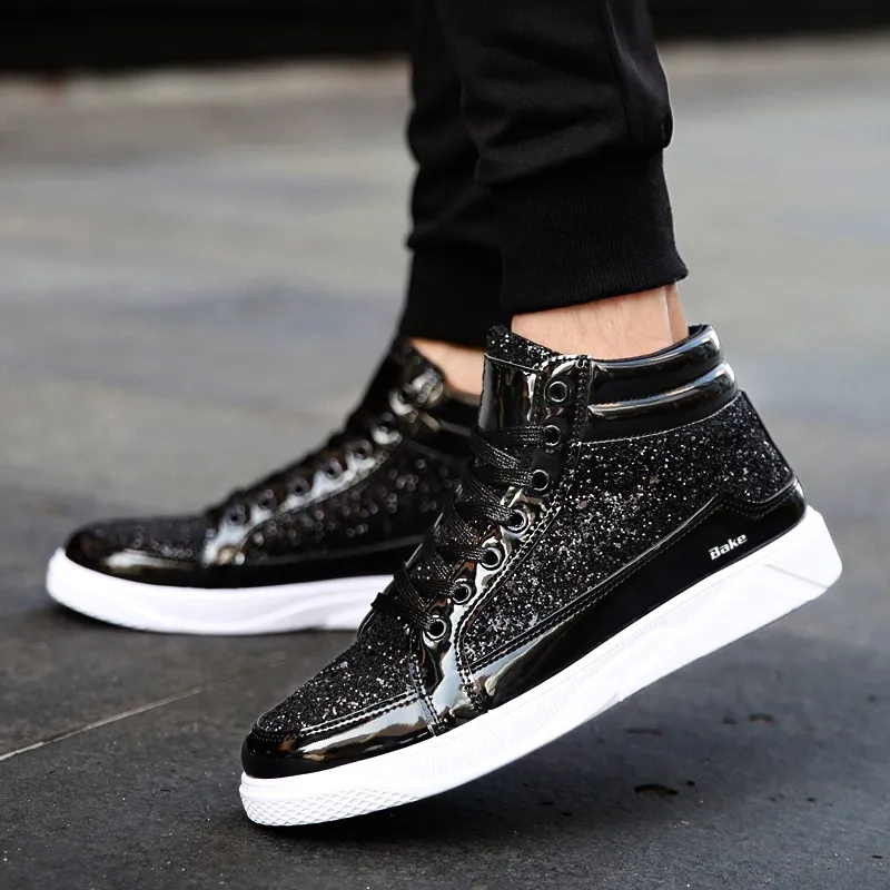 BAKE Slip Resistant Coverage High Top Skateboard Shoes Men's-13