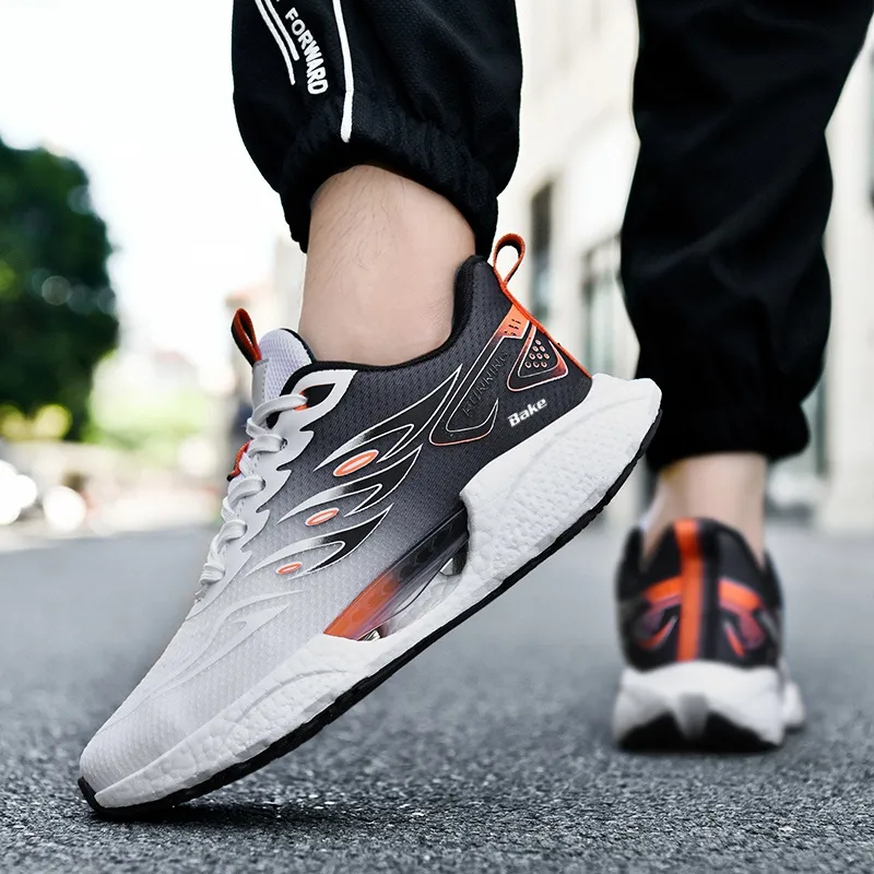 BAKE Shock Absorbers Slip Resistant Breathable Low Top Casual Shoes Unisex-7