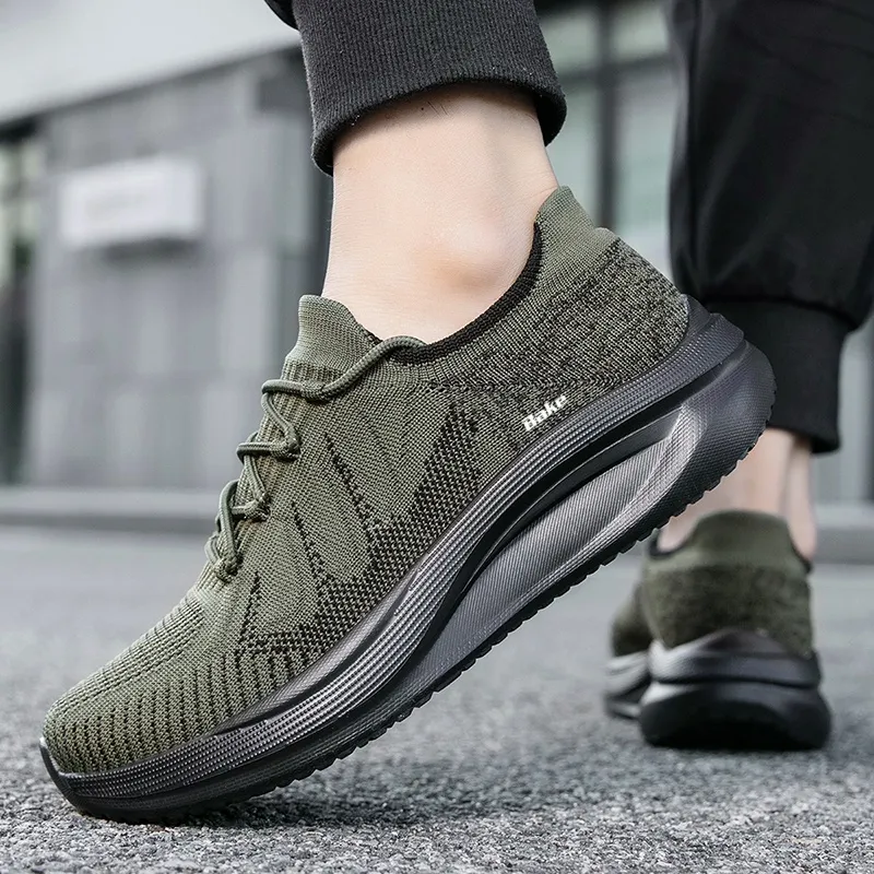 BAKE Shock Absorbers With Slip Resistant And Abrasion Resistant Properties Low Top Casual Shoes Men's-2