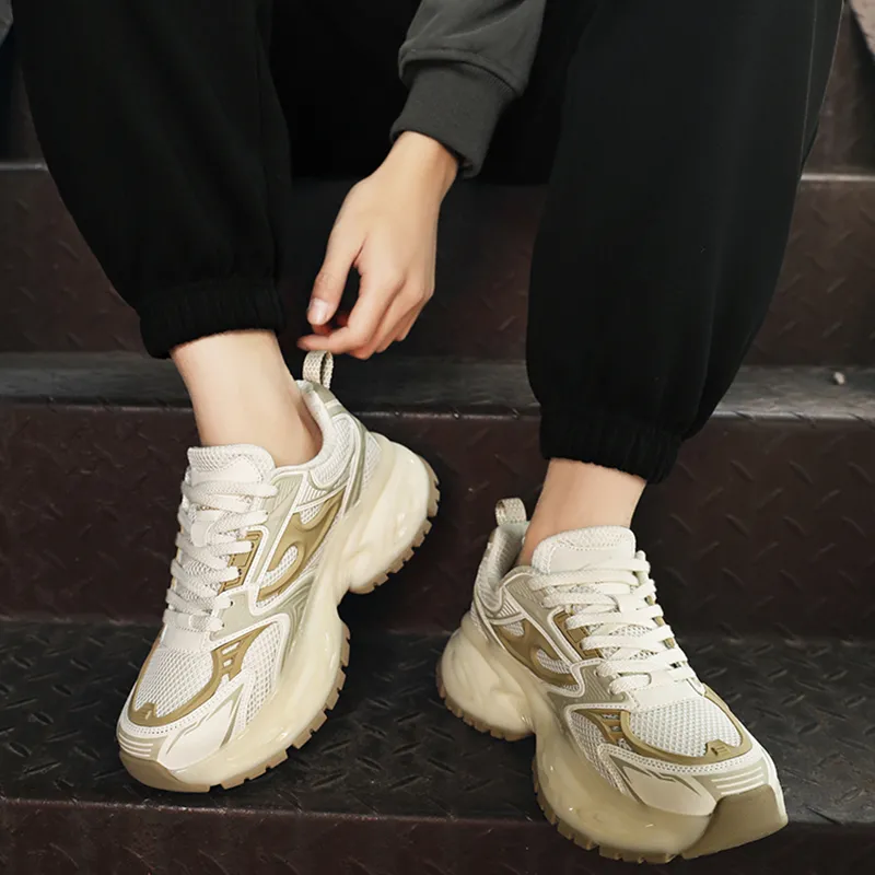 BAKE Slip Resistant And Breathable Low Top Chunky Sneakers Men's-16