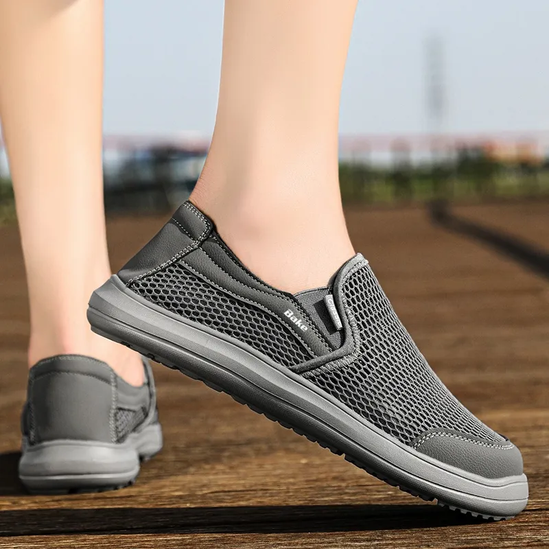 BAKE Men's Casual Shoes Men Low Top Gray-12