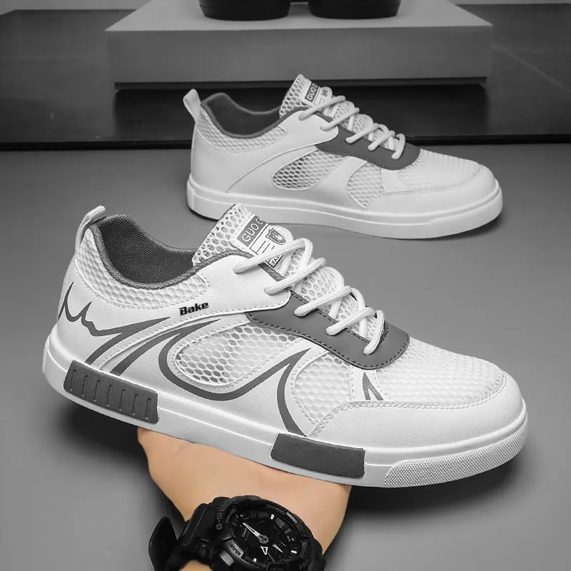 BAKE Slip Resistant, Abrasion Resistant, Breathable Low Top Skateboard Shoes Men's-3