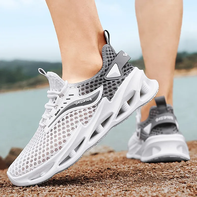 BAKE Slip Resistant, Abrasion Resistant, Breathable Low Top Casual Shoes Men's-5